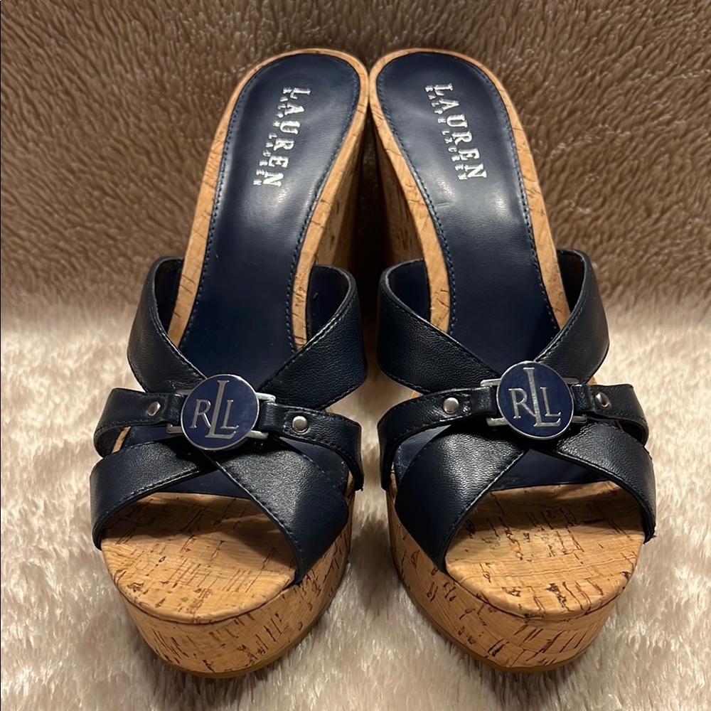 LAUREN by RALPH LAUREN Heidi Cork Platform Sandals - Picture 2 of 13